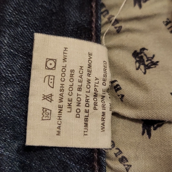 V Blue straight leg stretch rhinestone accent mid rise jean no distressing SZ 12 - Picture 3 of 12